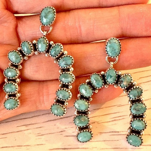 Naja turquoise earrings 2in - turquoise,