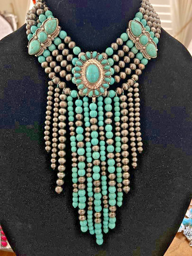 New blue sparkly bead - bead, squash